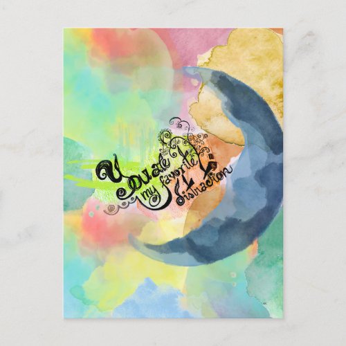 You are my favorite INK watercolor quote Postcard