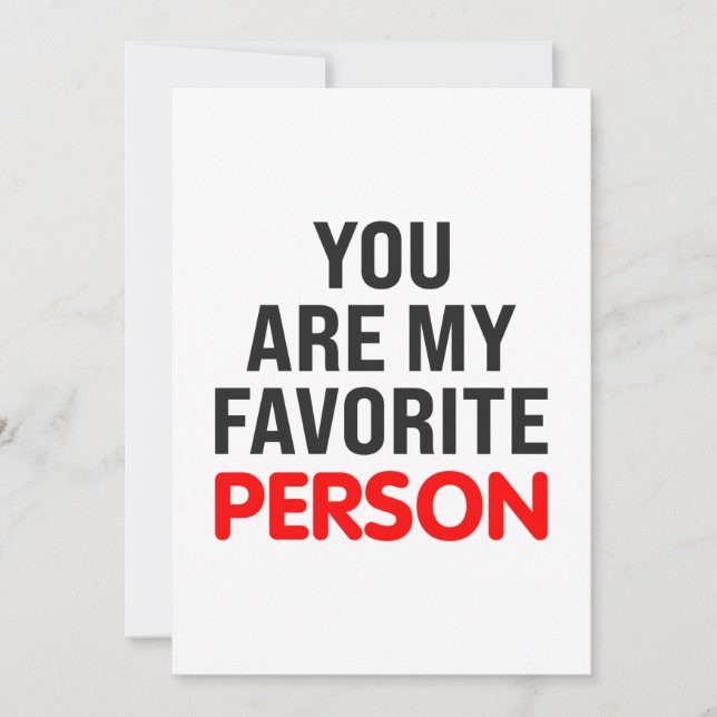 You are my favorite person holiday card (Front)