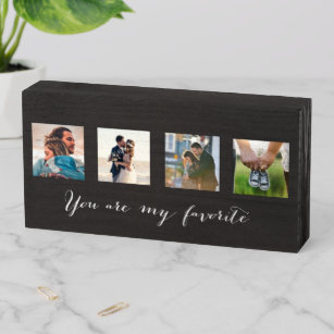You Are My Favorite Photo Collage Couple's Wooden Box Sign