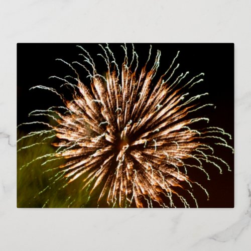 You Are My Fireworks Foil Invitation Postcard