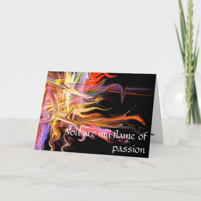 You are my flame of passion love greeting card fra (Front)