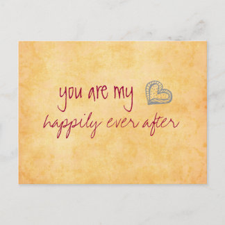 You are my happily ever after postcard