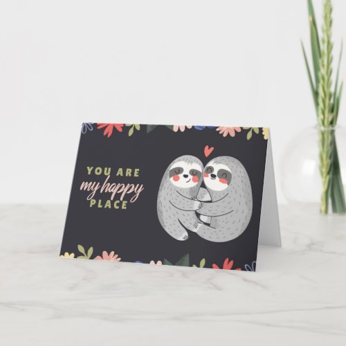 You Are My Happy Place Couples Valentines Day Card