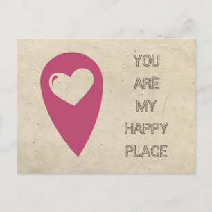 You are my happy place postcard