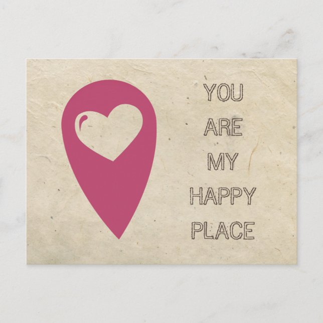 You are my happy place postcard (Front)