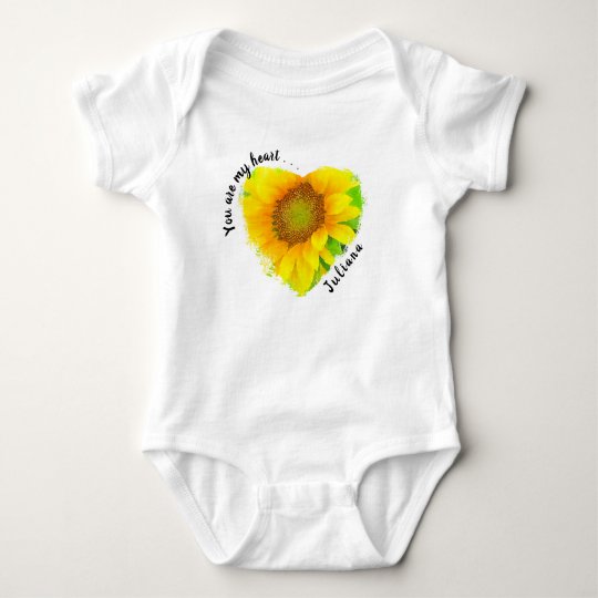 sunflower baby romper