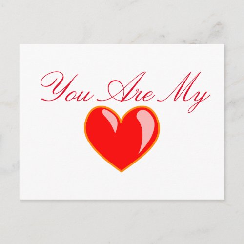 You Are My Heart Postcard