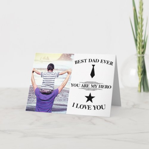 You are My Hero Fathers Day Photo Card