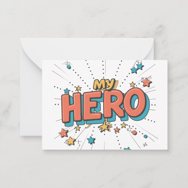 You are my hero note card (Back)