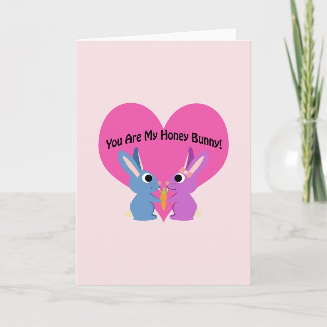 You are My Honey Bunny Holiday Card (Front)