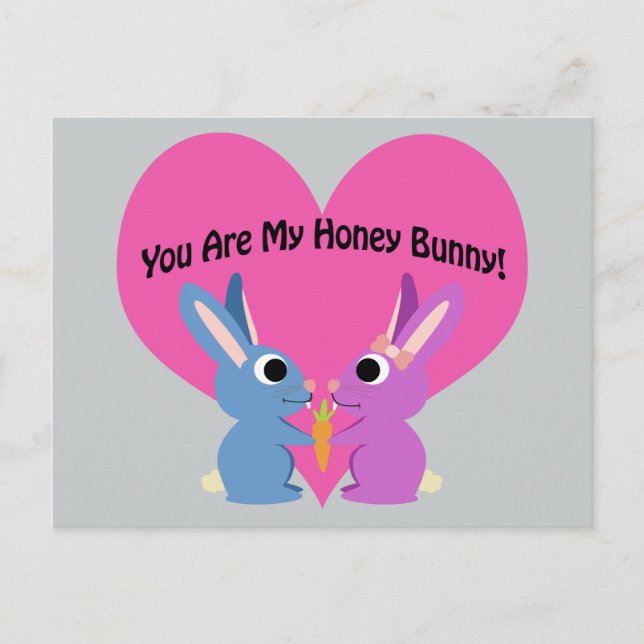 You are My Honey Bunny! Postcard (Front)