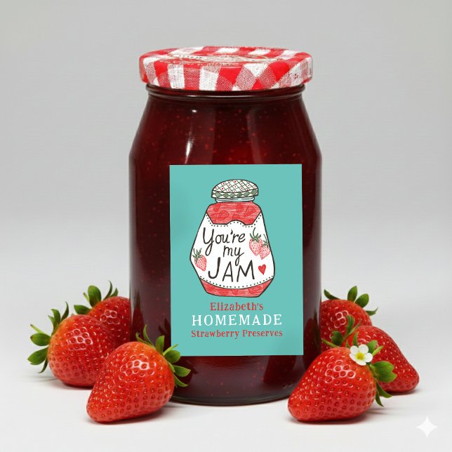YOU ARE MY JAM Strawberry Custom Homemade Crafts Food Label (YOU ARE MY JAM Strawberry Custom Homemade Crafts Food Label
)