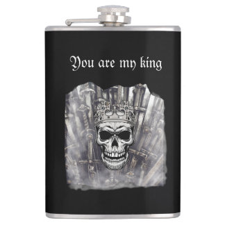 You are my king-personalizable gothic flask