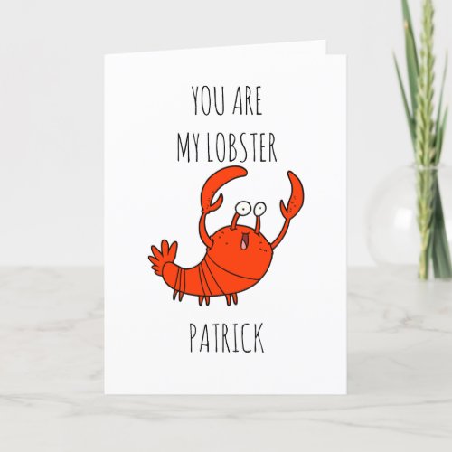 You Are My Lobster Crabby Valentines Day Couples Thank You Card