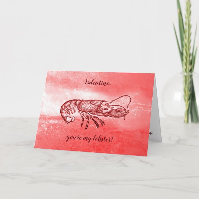 You are my lobster naughty Valentine Holiday Card (Front)