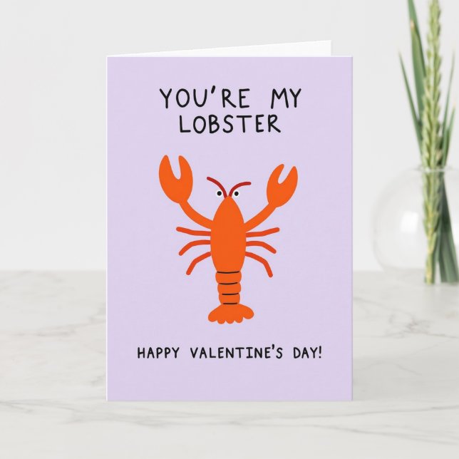 You Are My Lobster Valentine Card (Front)