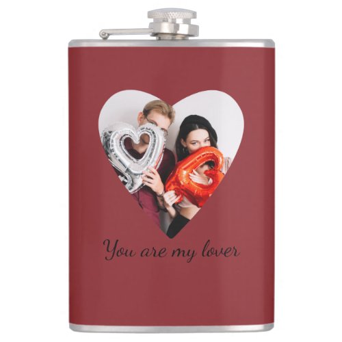 You Are My Lover – Romantic Heart Design Flask