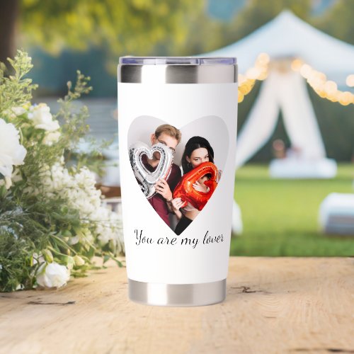 You Are My Lover – Romantic Heart Design Insulated Tumbler