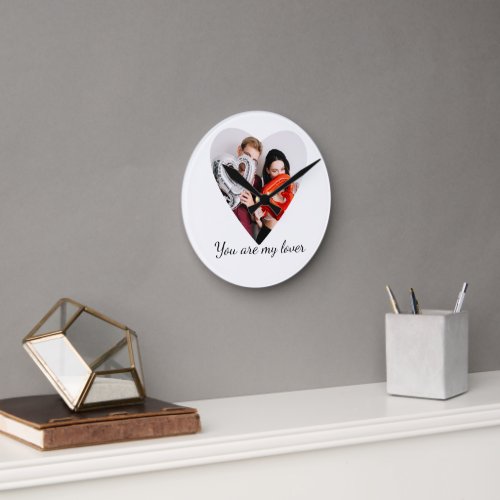 You Are My Lover – Romantic Heart Design Round Clock