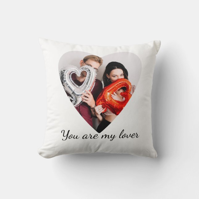 You Are My Lover – Romantic Heart Design Throw Pillow (Front)