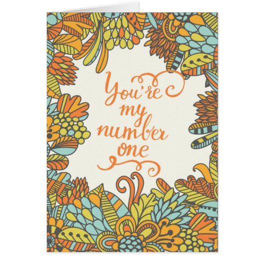 You Are My Number One Cards (Front)