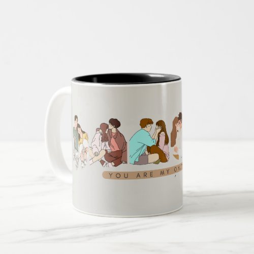 you are my only love Korean couple design Two_Tone Coffee Mug