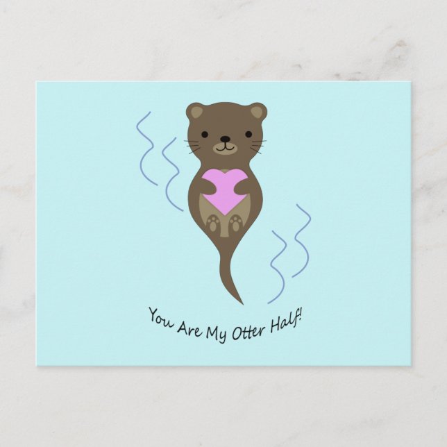 You are My Otter Half Postcard (Front)