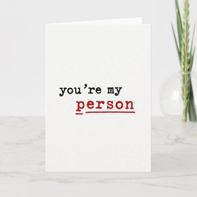 You Are My Person Best Friend Card (Front)
