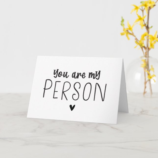 You are my person folded card (Yellow Flower)