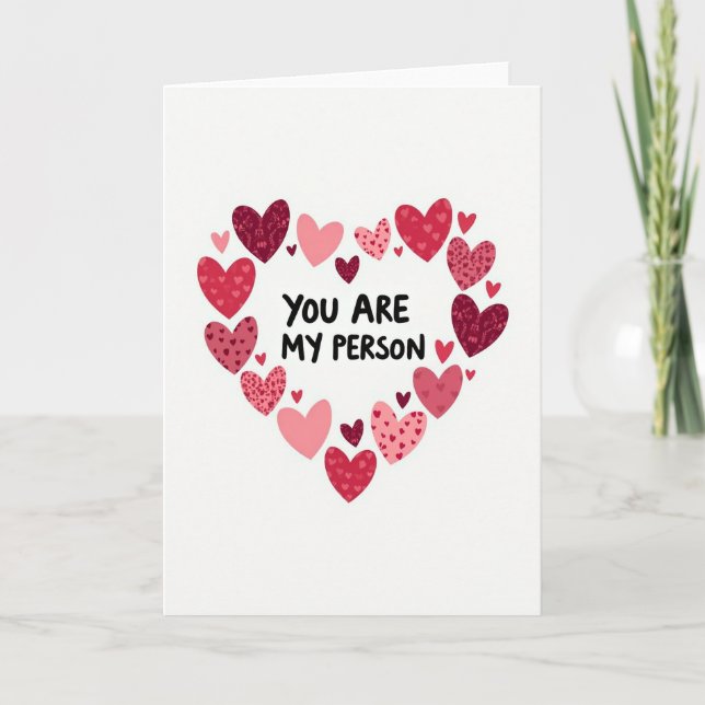 You Are My Person Love Heart Card (Front)