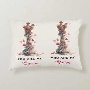 You Are My Queen Chess Valentine's Day Accent Pillow