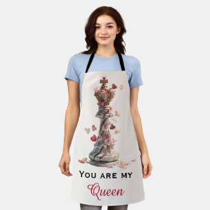 You Are My Queen Chess Valentine's Day Apron