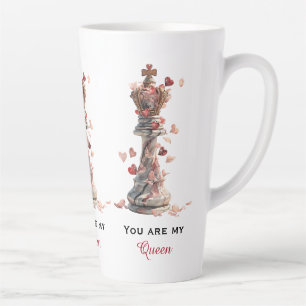 You Are My Queen Chess Valentine's Day Latte Mug