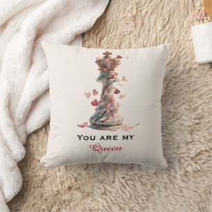 You Are My Queen Chess Valentine's Day Throw Pillow