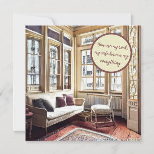 You are my rock and my safe haven note card