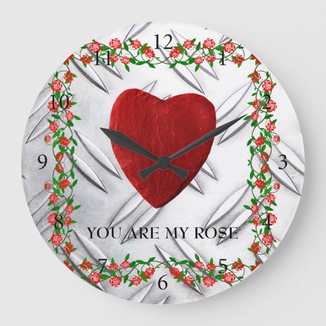 You are my rose large clock (Front)