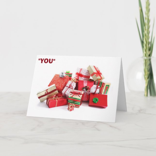 YOU ARE "MY SPECIAL CHRISTMAS GIFT" HOLIDAY CARD (Front)