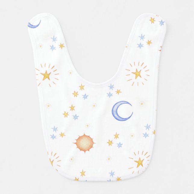 You Are My Sun, Moon, and Stars Baby Bib (Front)