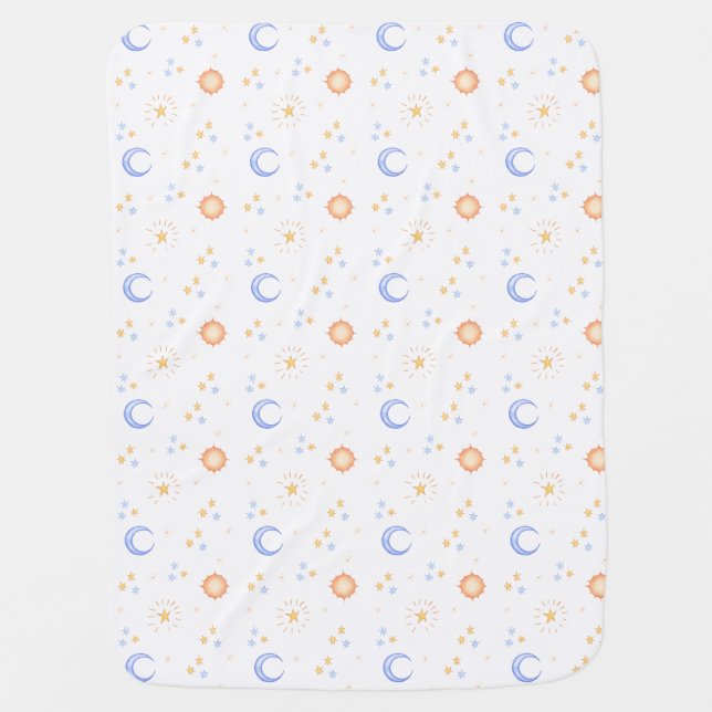 You Are My Sun, Moon, and Stars Baby Blanket (Front)