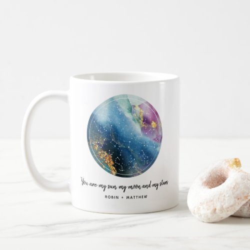 You Are My Sun My Moon and Stars Celestial Gift Coffee Mug