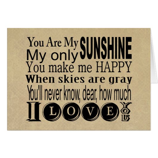 You Are My Sunshine Apparel and Gifts (Front Horizontal)