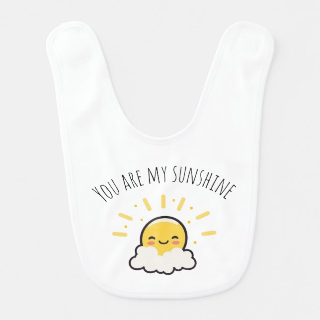 You Are My Sunshine Baby Bib (Front)