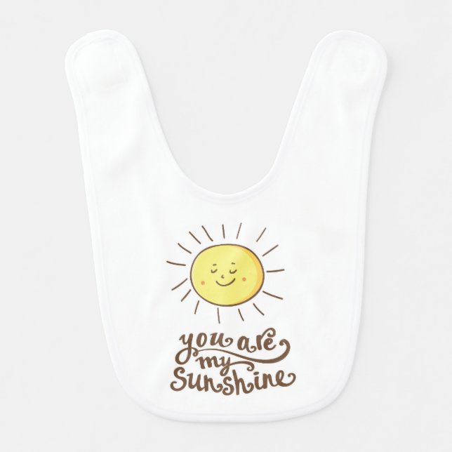 You Are My Sunshine Baby Bib (Front)