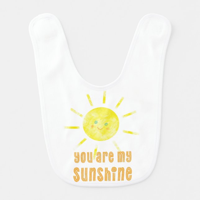 You Are My Sunshine Baby Bib (Front)