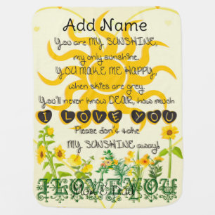 You Are My Sunshine Baby Blanket