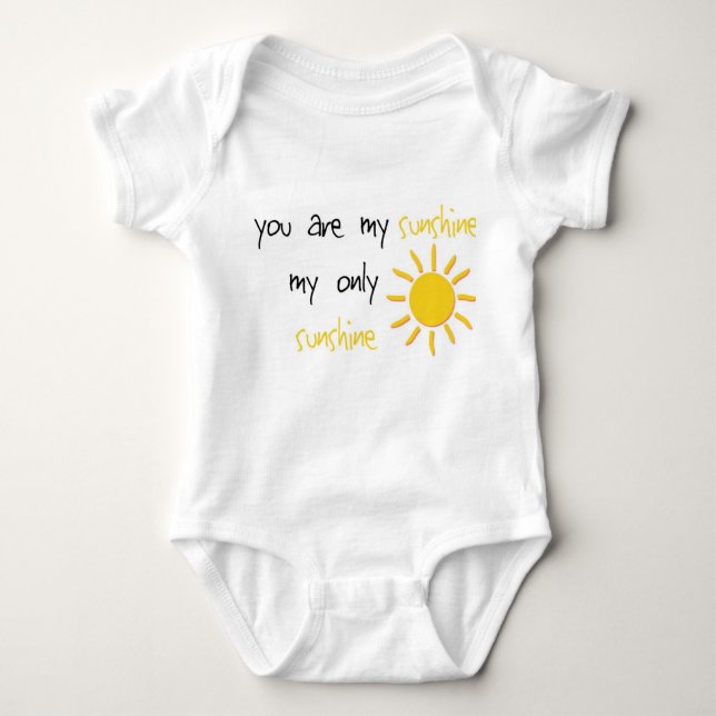 You Are My Sunshine Baby Bodysuit (Front)