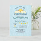 You Are My Sunshine Baby Boy Shower Invitation (Standing Front)