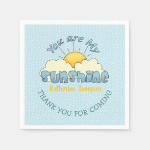 You Are My Sunshine Baby Boy Shower   Napkins