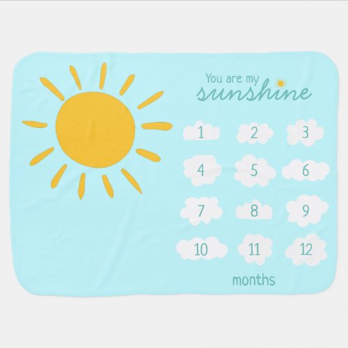 You Are My Sunshine Baby Milestone Blanket