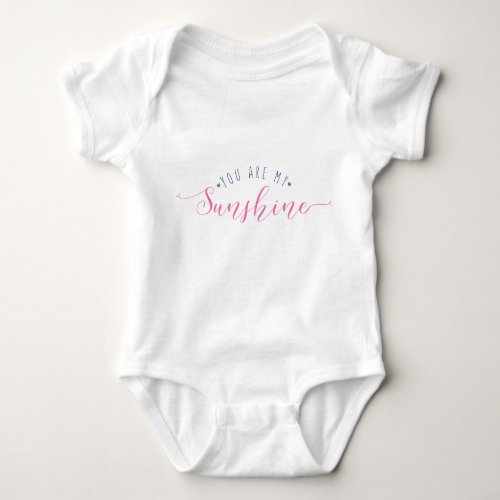 you are my sunshine baby romper suit
